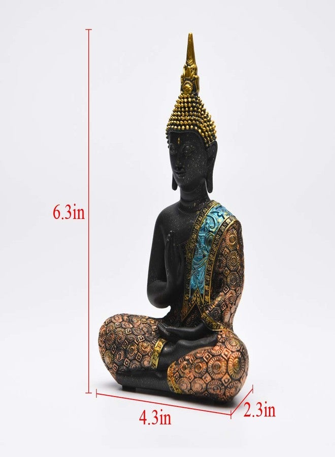 BRASSTAR Resin Thai Sitting Buddha Asian Statue Feng Shui Sculpture Luck Wealth Sculpture Home Art Decor Gift Collection PTZD025 - Image 2